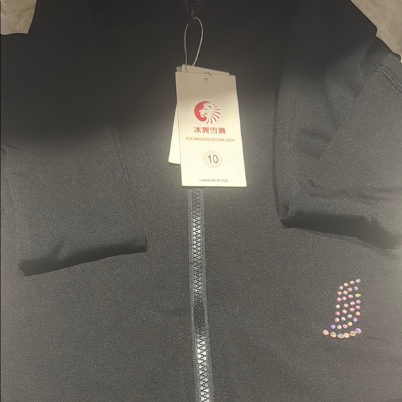 Black Rhinestone Ice Skating Jacket - Picture 3 of 4